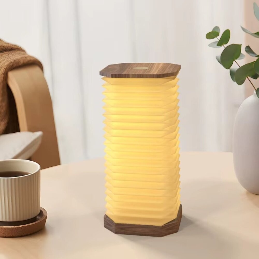 Rotating Rechargeable Folding Paper Vertical organ lamp(1 Set)